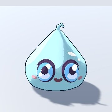 Dewdrop, a smiling blue water drop