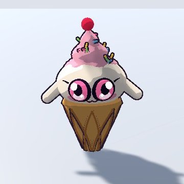 Swirlet, an ice-cream cone with a cherry on top